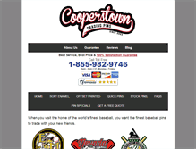 Tablet Screenshot of cooperstowntradingpins.com